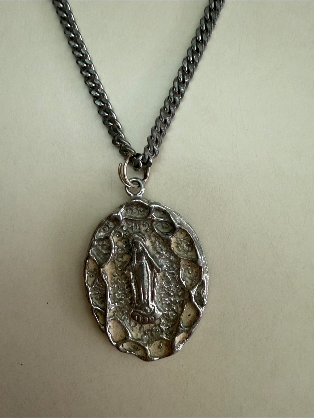 Sterling Silver Miraculous Medal Necklace
